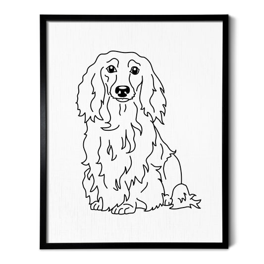 Dachshund (Long Haired) Art Print